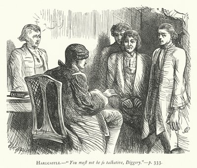 Illustration för She Stoops To Conquer (gravyr) av George John Pinwell