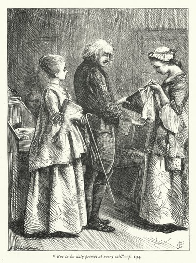Illustration för Den öde byn (gravyr) av George John Pinwell
