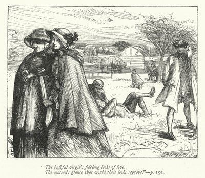 Illustration för Den öde byn (gravyr) av George John Pinwell