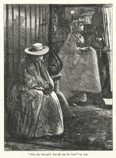 Illustration för Den öde byn (gravyr) av George John Pinwell