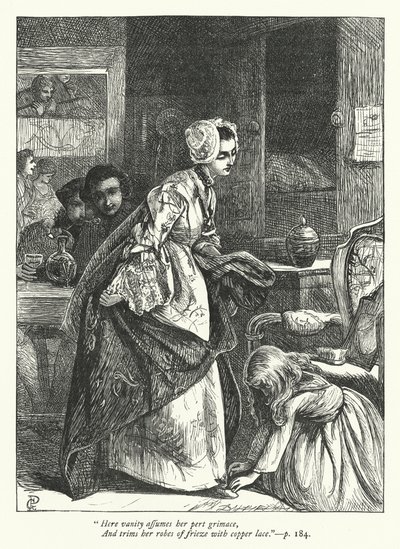 Illustration för Resenären (gravyr) av George John Pinwell