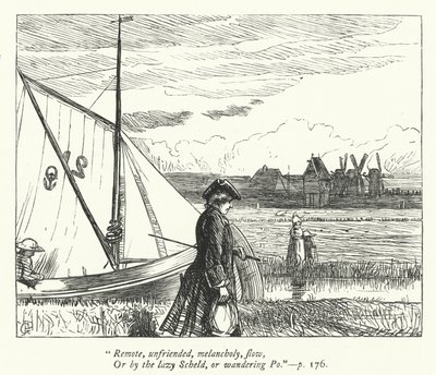 Illustration för Resenären (gravyr) av George John Pinwell