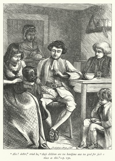 Illustration för The Vicar of Wakefield (gravyr) av George John Pinwell