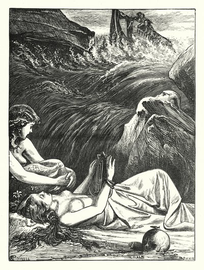 The Last of the Sirens (gravyr) av George John Pinwell