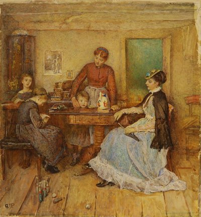 Visiting Day, okänt datum (akvarell på papper) av George John Pinwell