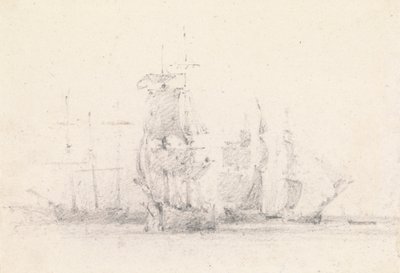 Studie av segelfartyg av George Jones