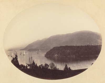 Från Trophy Point, West Point, Hudson River, ca. 1867-1868. av George K Warren