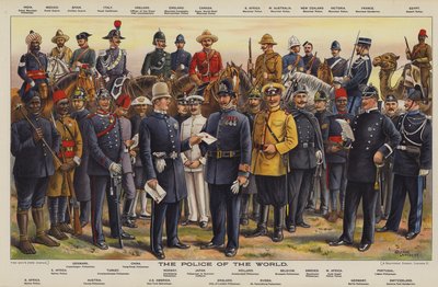 The Police of the World (chromolitho) av George Lambert