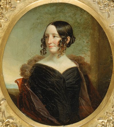 Porträtt av en New York Lady, ca. 1840. av George Linen