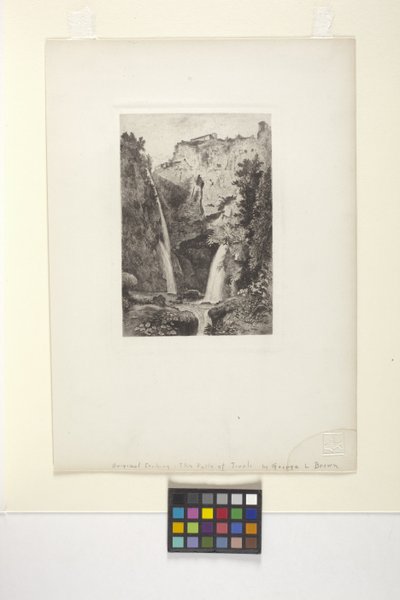 The Falls of Tivoli (bläck) av George Loring Brown