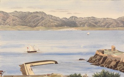 Rosia Bay、ジブラルタル、アルヘシラス、スペイン av George Lothian Hall