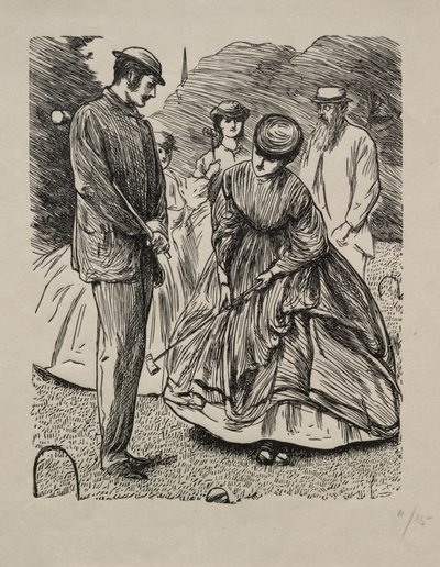 Hur man inte spelar spelet, 1865. av George Louis Palmella Busson Du Maurier