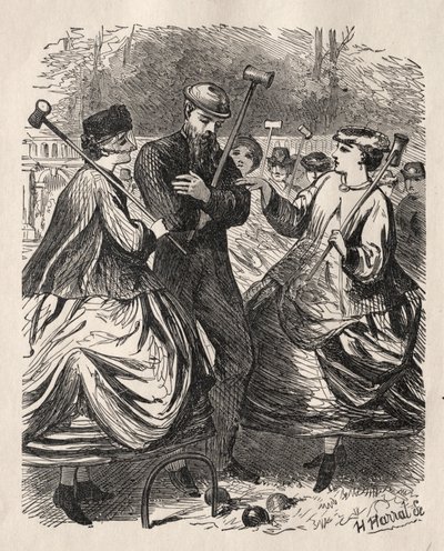 Vårt krocketfest, 1864. av George Louis Palmella Busson Du Maurier