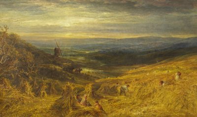 A Surrey Cornfield, ca 1877 (olja på duk) av George Lucas