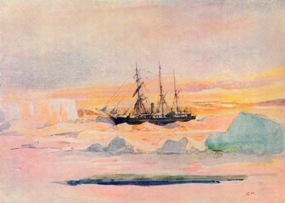 Shackletons skepp, Nimrod, i McMurdo Sound, 1909, 1912 av George Marston