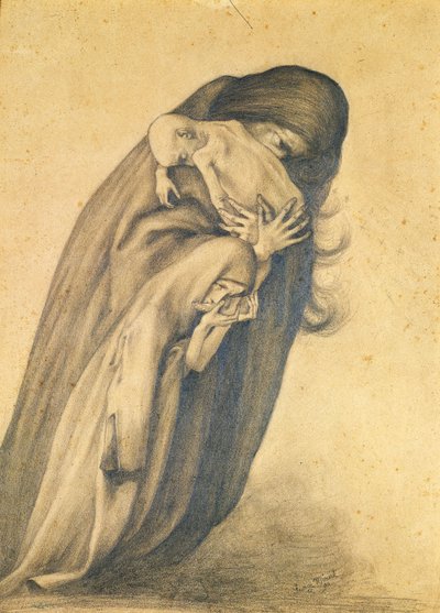 Den sörjande modern, 1890 av George Minne Baron