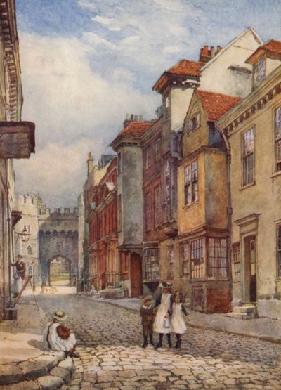 Church Street, vy mot norr (färglitografi) av George Moore Henton