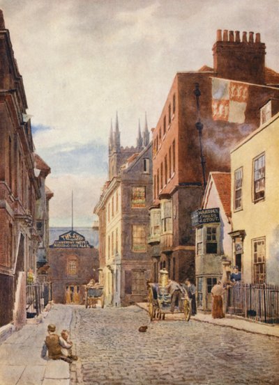 Church Street, söderut (färglitografi) av George Moore Henton