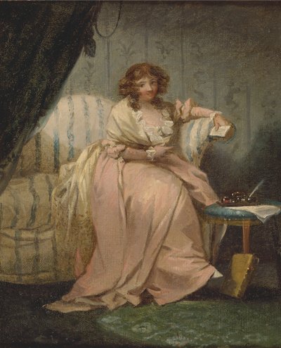 En kvinna som heter Anne, konstnärens fru av George Morland