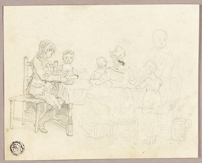 Familj vid ett bord av George Morland