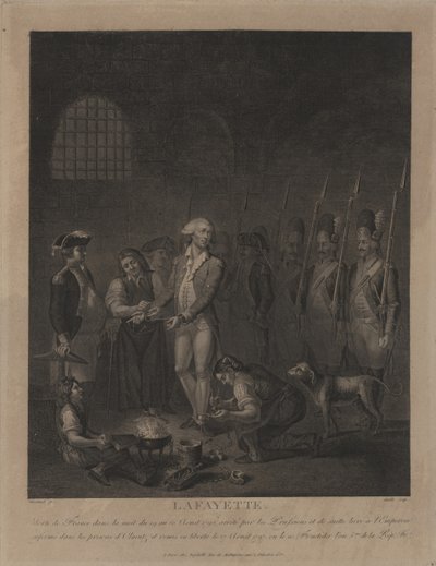 Lafayette i fängelset i Olomouc av George Morland