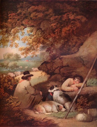 Shepherds Reposing, c1700-talet, 1919 av George Morland