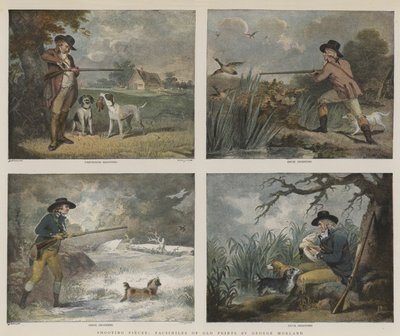 Shooting Pieces (chromolitho) av George Morland