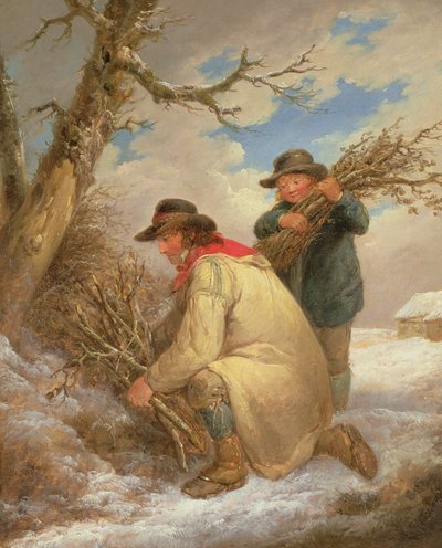 Kvistsamlare i snön av George Morland