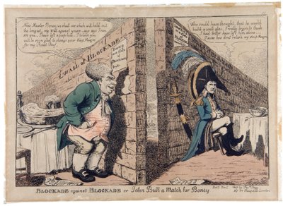 Blockad mot Blockade eller John Bull a Match for Boney av George Moutard Woodward