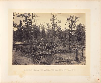 Slagfältet vid Atlanta, Georgia, 22 juli 1864, nr 1 av George N. Barnard