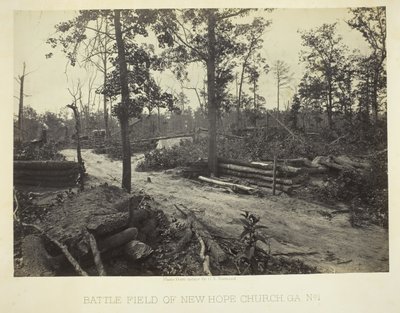 Battle Field of New Hope Church, GA, nr 1, 1866. av George N. Barnard