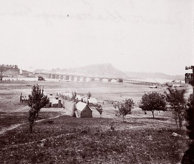 Bridge Builders Camp mittemot Chattanooga, ca. 1864. av George N. Barnard