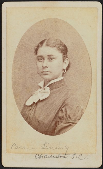 Carte-de-visit-porträtt av Carrie Lining, ca. 1875. av George N. Barnard