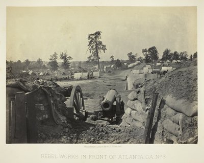 Rebellarbeten framför Atlanta, GA, nr 3 av George N. Barnard