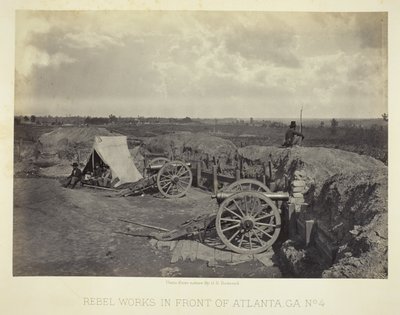 Rebellarbeten framför Atlanta, GA, nr 4 av George N. Barnard