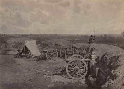 Rebell arbetar framför Atlanta, GA, nr 4, 1864. av George N. Barnard