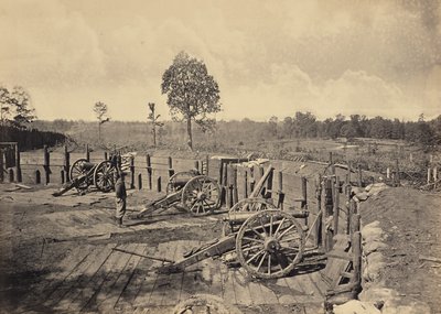 Rebellernas arbeten framför Atlanta, Georgia, nr 2 av George N. Barnard