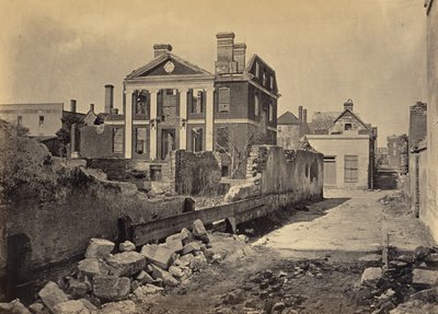 Ruinerna av Pinckney Mansion, Charleston, South Carolina av George N. Barnard