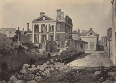 Ruinerna av Pinckney Mansion, Charleston, South Carolina, 1860-talet. av George N. Barnard