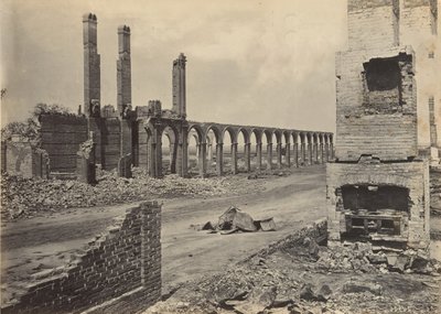 Ruinerna av R.R. Depot, Charleston, South Carolina, 1860-talet. av George N. Barnard