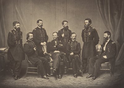 Sherman och hans generaler, 1860-talet. av George N. Barnard