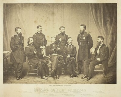 Sherman och hans generaler, 1865. av George N. Barnard