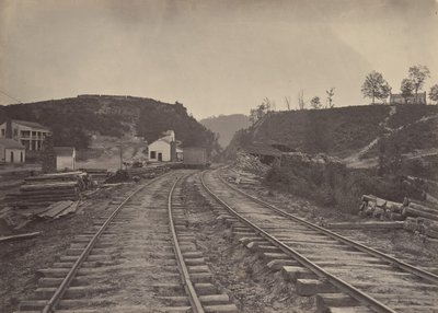 Allatoona-passet ser norrut, Georgia, 1860-talet. av George N. Barnard
