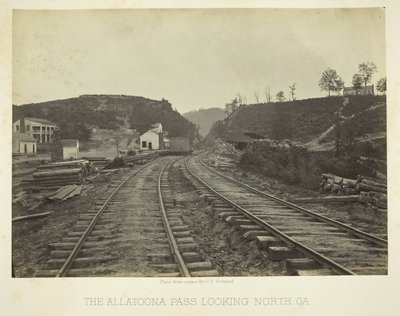 Allatoona-passet, med utsikt mot norr, GA, 1866. av George N. Barnard