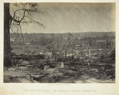 Slagfältet vid Peach Tree Creek, Ga., 186466. av George N. Barnard