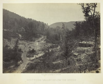 Whiteside Valley nedanför bron, 1864. av George N. Barnard