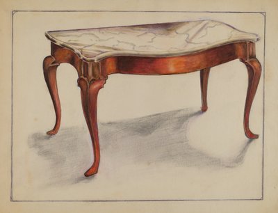 Bord i marmorskiva av George Nelson