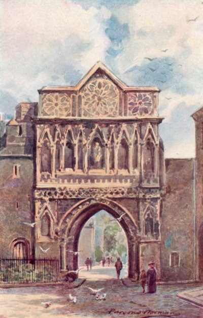 St Ethelberts port (färg litho) av George Parsons Norman