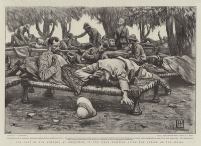 Vården av de sårade i Omdurman, på fältsjukhuset efter attacken mot Zeriba av George Percy Jacomb Hood