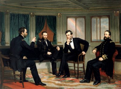 The Peacemakers, pub. 1868 (lito i färg) av George Peter Alexander (after) Healy